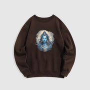 Buddha Stones OM NAMAH SHIVAYA Buddha Fleece Lined Polyester Sweatshirt Sweatshirt BS SaddleBrown 2XL