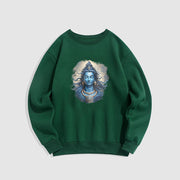 Buddha Stones OM NAMAH SHIVAYA Buddha Fleece Lined Polyester Sweatshirt