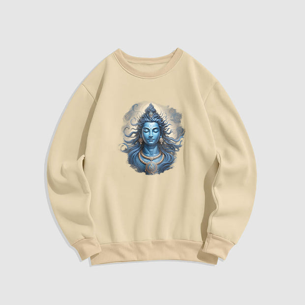 Buddha Stones OM NAMAH SHIVAYA Buddha Fleece Lined Polyester Sweatshirt Sweatshirt BS Bisque 2XL