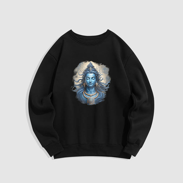 Buddha Stones OM NAMAH SHIVAYA Buddha Fleece Lined Polyester Sweatshirt Sweatshirt BS Black 2XL