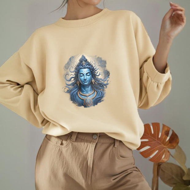 Buddha Stones OM NAMAH SHIVAYA Buddha Fleece Lined Polyester Sweatshirt Sweatshirt BS 27