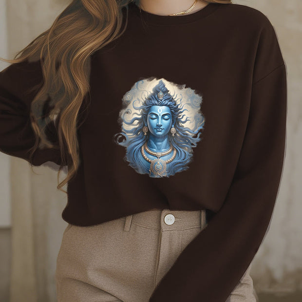 Buddha Stones OM NAMAH SHIVAYA Buddha Fleece Lined Polyester Sweatshirt