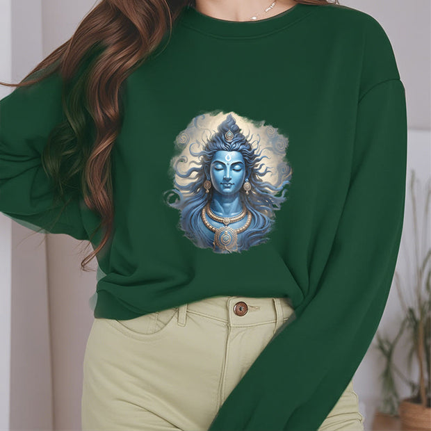 Buddha Stones OM NAMAH SHIVAYA Buddha Fleece Lined Polyester Sweatshirt