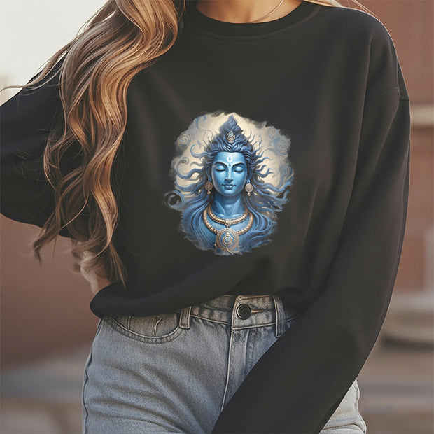 Buddha Stones OM NAMAH SHIVAYA Buddha Fleece Lined Polyester Sweatshirt Sweatshirt BS 11