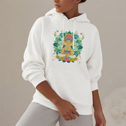 Buddha Stones Butterfly Lotus Buddha-Inspired Fleece Lined Polyester Hoodie