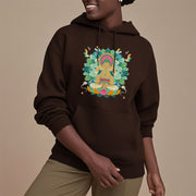 Buddha Stones Butterfly Lotus Buddha-Inspired Fleece Lined Polyester Hoodie