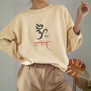 Buddha Stones OM NAMAH SHIVAYA Mantra Sanskrit Fleece Lined Polyester Sweatshirt Sweatshirt BS 27