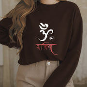 Buddha Stones OM NAMAH SHIVAYA Mantra Sanskrit Fleece Lined Polyester Sweatshirt Sweatshirt BS 19