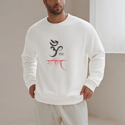 Buddha Stones OM NAMAH SHIVAYA Mantra Sanskrit Fleece Lined Polyester Sweatshirt Sweatshirt BS 12