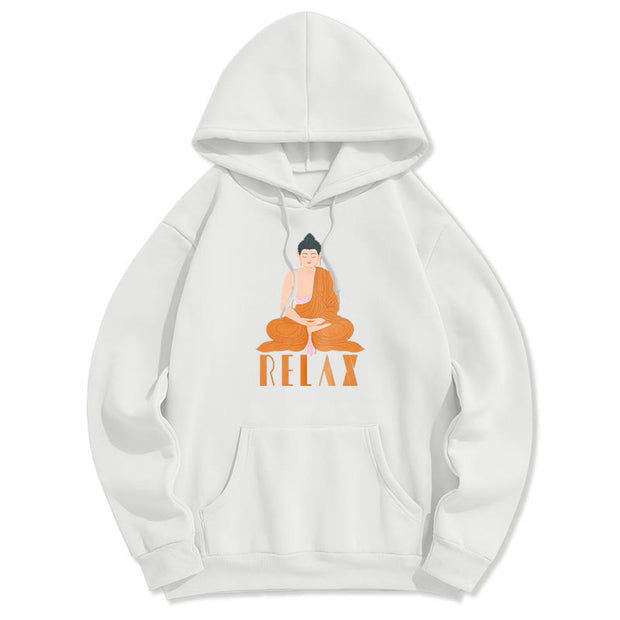 Buddha Stones RELAX Fleece Lined Polyester Hoodie