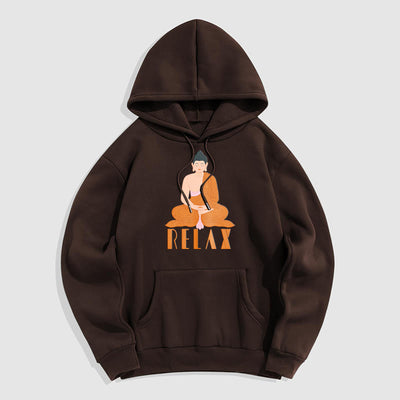 Buddha Stones RELAX Fleece Lined Polyester Hoodie