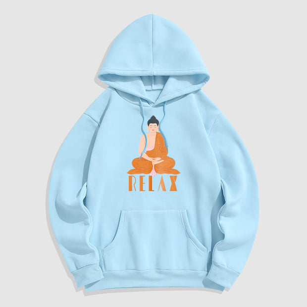 Buddha Stones RELAX Fleece Lined Polyester Hoodie