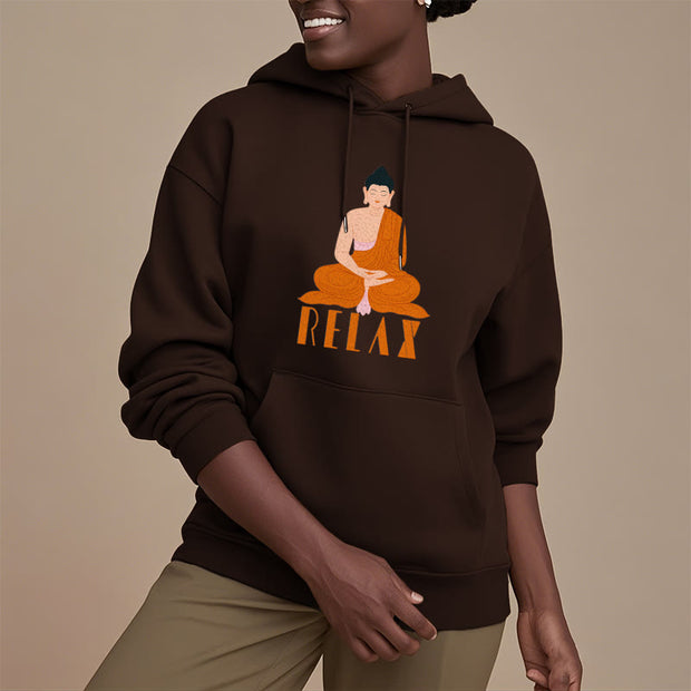 Buddha Stones RELAX Fleece Lined Polyester Hoodie Hoodie BS 2