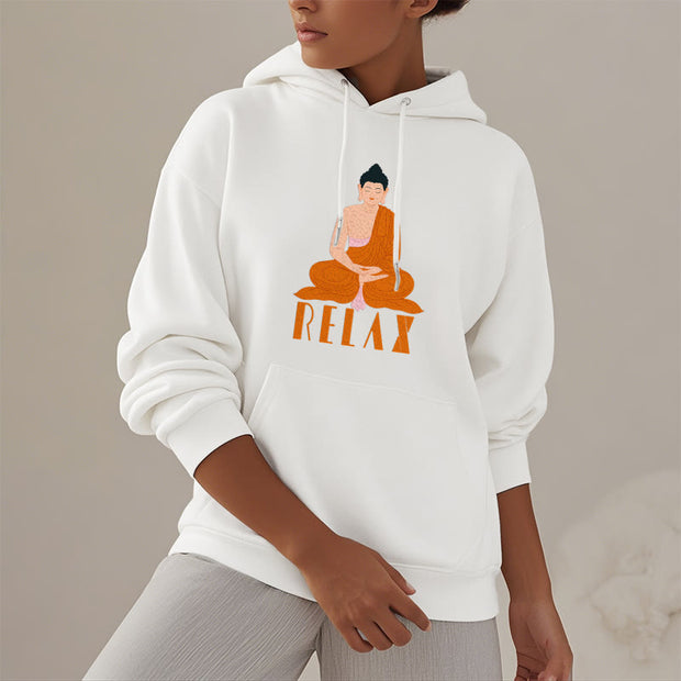 Buddha Stones RELAX Fleece Lined Polyester Hoodie