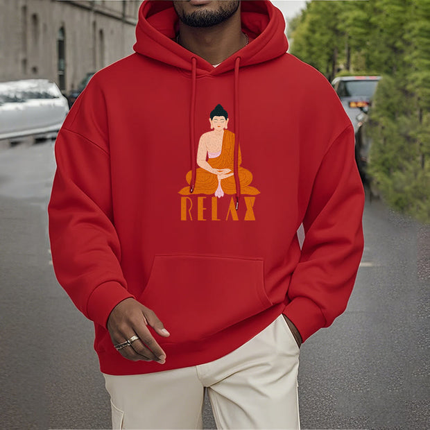 Buddha Stones RELAX Fleece Lined Polyester Hoodie