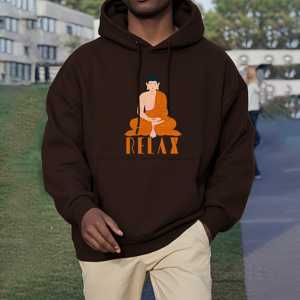 Buddha Stones RELAX Fleece Lined Polyester Hoodie