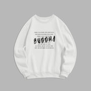 Buddha Stones FORM IS NO OTHER THAN EMPTINESS Fleece Lined Sweatshirt Sweatshirt BS White XXL