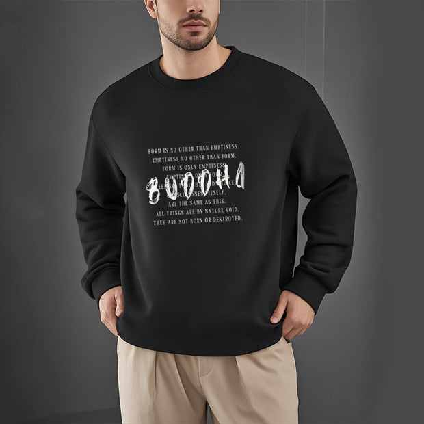 Buddha Stones FORM IS NO OTHER THAN EMPTINESS Fleece Lined Sweatshirt Sweatshirt BS 3