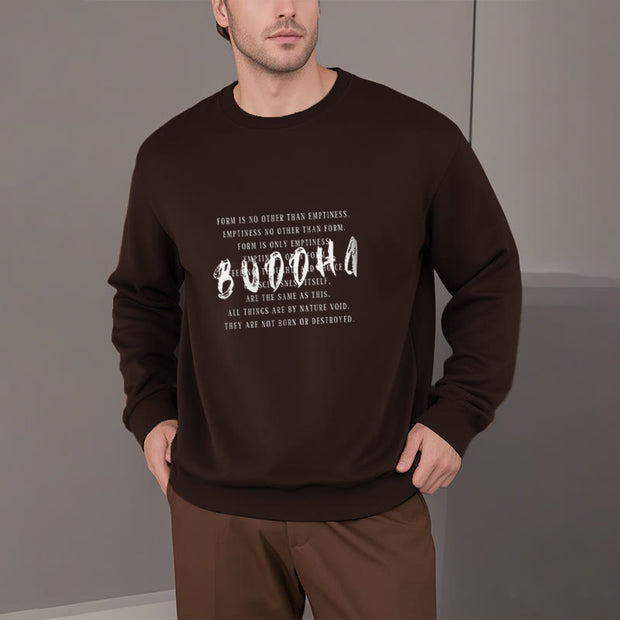 Buddha Stones FORM IS NO OTHER THAN EMPTINESS Fleece Lined Sweatshirt Sweatshirt BS 25