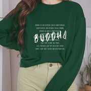 Buddha Stones FORM IS NO OTHER THAN EMPTINESS Fleece Lined Sweatshirt Sweatshirt BS 28