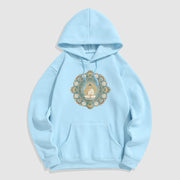 Buddha Stones Mandala Flower Buddha Fleece Lined Polyester Hoodie