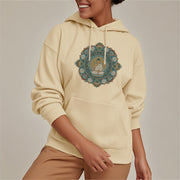 Buddha Stones Mandala Flower Buddha Fleece Lined Polyester Hoodie