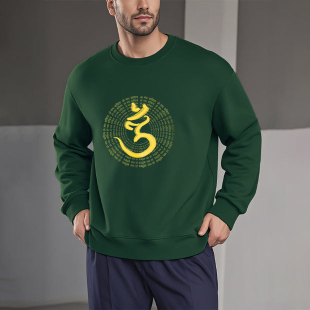 Buddha Stones 108 OM NAMAH SHIVAYA Mantra Sanskrit Fleece Lined Polyester Sweatshirt Sweatshirt BS 3