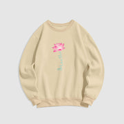 Buddha Stones Lotus BREATHE Fleece Lined Sweatshirt