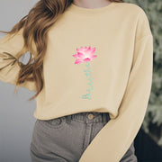 Buddha Stones Lotus BREATHE Fleece Lined Sweatshirt Sweatshirt BS 12