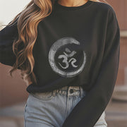 Buddha Stones OM Mantra Sanskrit Fleece Lined Polyester Sweatshirt Sweatshirt BS 2