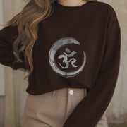 Buddha Stones OM Mantra Sanskrit Fleece Lined Polyester Sweatshirt