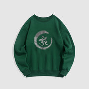 Buddha Stones OM Mantra Sanskrit Fleece Lined Polyester Sweatshirt