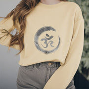 Buddha Stones OM Mantra Sanskrit Fleece Lined Polyester Sweatshirt Sweatshirt BS 28