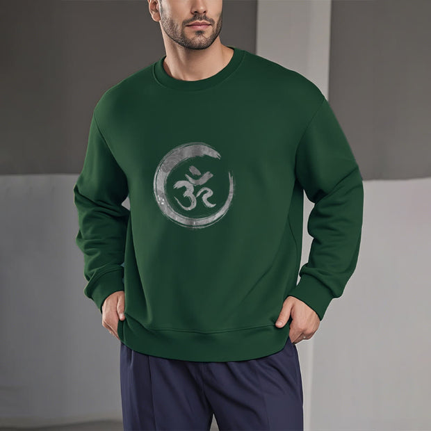 Buddha Stones OM Mantra Sanskrit Fleece Lined Polyester Sweatshirt