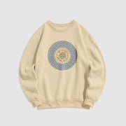 Buddha Stones 108 Om Mani Padme Hum Mantra Sanskrit Fleece Lined Polyester Sweatshirt