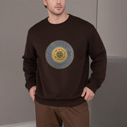 Buddha Stones 108 Om Mani Padme Hum Mantra Sanskrit Fleece Lined Polyester Sweatshirt Sweatshirt BS 20