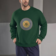 Buddha Stones 108 Om Mani Padme Hum Mantra Sanskrit Fleece Lined Polyester Sweatshirt Sweatshirt BS 3