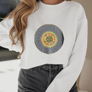 Buddha Stones 108 Om Mani Padme Hum Mantra Sanskrit Fleece Lined Polyester Sweatshirt Sweatshirt BS 15