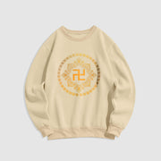 Buddha Stones Swastika Fleece Lined Polyester Sweatshirt