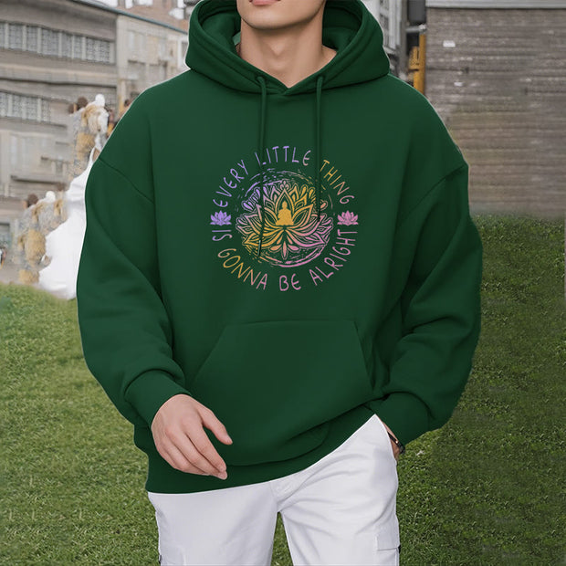 Buddha Stones Every Little Thing Is Gonna Be Alright Fleece Lined Polyester Hoodie Hoodie BS 23