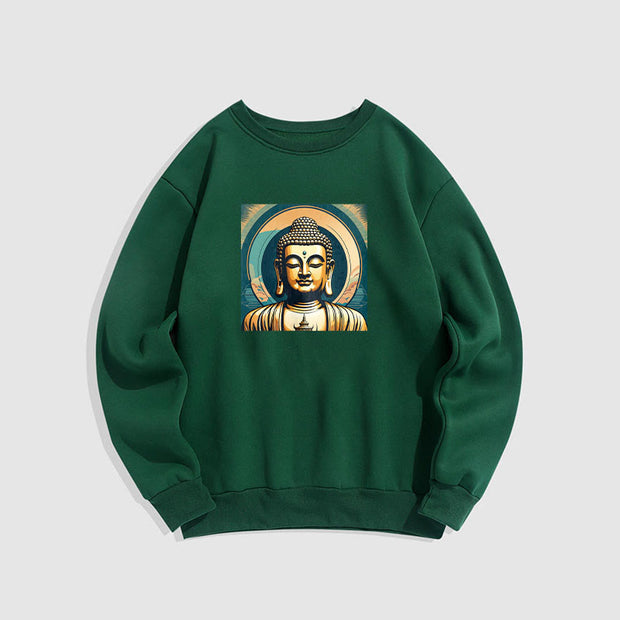 Buddha Stones Golden Buddha Fleece Lined Sweatshirt