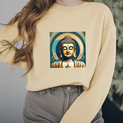 Buddha Stones Cotton Round Neck Fleece Lined Sweatshirt