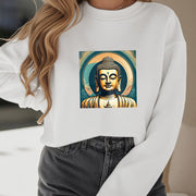 Buddha Stones Golden Buddha Fleece Lined Sweatshirt Sweatshirt BS 15