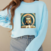 Buddha Stones Cotton Round Neck Fleece Lined Sweatshirt