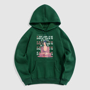 Buddha Stones If You Want To Be Strong Fleece Lined Polyester Hoodie