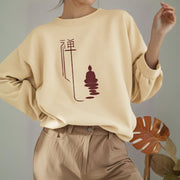 Buddha Stones Zen Buddha Fleece Lined Polyester Sweatshirt Sweatshirt BS 2