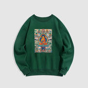 Buddha Stones The Medicine Buddha Sutra Transformed Into Art Fleece Lined Polyester Sweatshirt