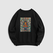 Buddha Stones The Medicine Buddha Sutra Transformed Into Art Fleece Lined Polyester Sweatshirt