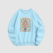 Buddha Stones The Medicine Buddha Sutra Transformed Into Art Fleece Lined Polyester Sweatshirt Sweatshirt BS LightCyan 2XL