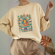 Buddha Stones The Medicine Buddha Sutra Transformed Into Art Fleece Lined Polyester Sweatshirt Sweatshirt BS 26